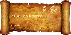 Pulai Zsuzsanna névjegykártya
